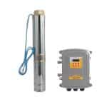 Motobomba solar sumergible - KOLOSAL - Diámetro nominal: 3" Potencia de la motobomba: 400 watts Máximo voltaje de entrada: 100 VCC Voltaje de operación: 48 VCC