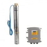 Sistema sumergible para aplicaciones en bombeo solar, Marca Connera Serie KOLOSAL, 3" diámetro, 400 Watts, 48 VCD.