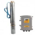 Sistema sumergible para aplicaciones en bombeo solar, Marca Connera Serie KOLOSAL, 3" diámetro, 750 Watts, 72 VCD.